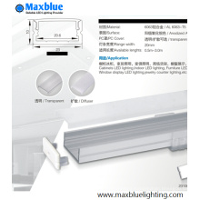 23X10mm Aluminum Profile Housing for LED Strip Lighting
